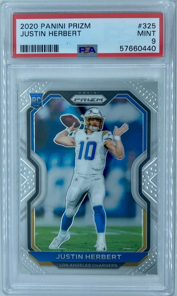 2020 Panini Prizm Justin Herbert #325 Mint PSA 9