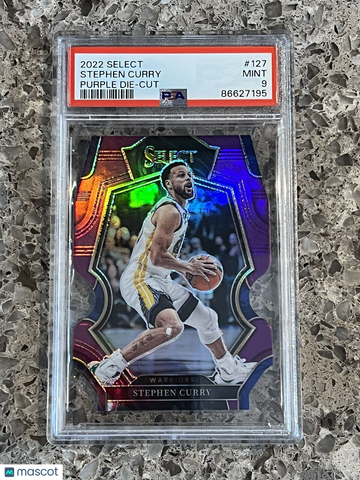 Stephen Curry 2022 Select Premier Purple Die-Cut Prizm #’d/99 PSA 9 MINT
