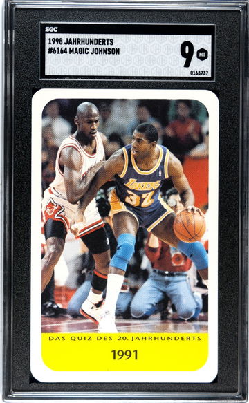 1998 Harenberg Jahrhunderts Earvin Magic Johnson HOF LA Lakers SGC 9 POP 1