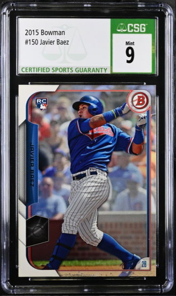 2015 Bowman 150 Javier Baez RC CSG 9 Mint