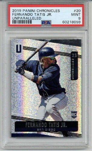 2019 PANINI CHRONICLES UNPARALLELED #20 FERNANDO TATIS JR. CARD PADRES PSA 9