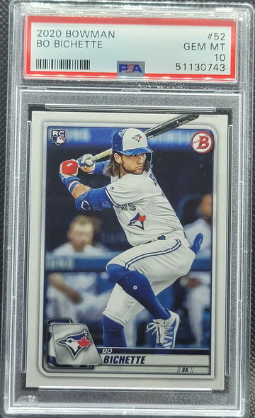 2020 Bowman #52 Bo Bichette Rookie RC PSA 10 Toronto Blue Jays