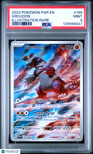 Paradox Rift Groudon Foil Illustration Rare PSA 9 #199