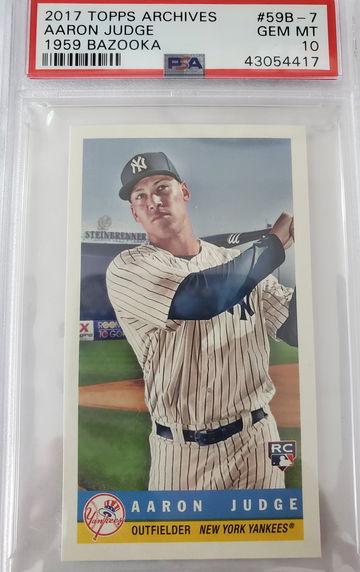 2017 topps archives aaron judge rookie #59b-7 1959 bazooka