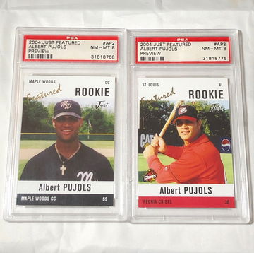 2004  JUST FEATURED #AP2&3 ALBERT PUJOLS PREVIEW RC NM-MT 8