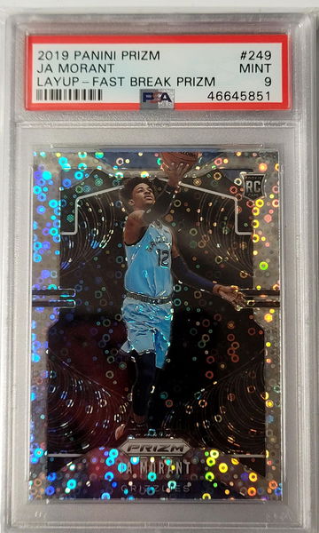 2019-20 Prizm RC Ja Morant PSA 9 Layup Fast Break SP