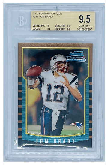 Tom Brady Bowman Chrome RC Rookie 236 BGS 9.5 PSA 10