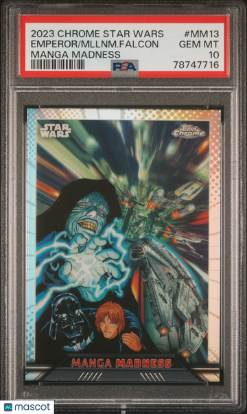 2023 Topps Chrome Star Wars Manga Madness Mllnm. Falcon Emperor #MM13 PSA 10