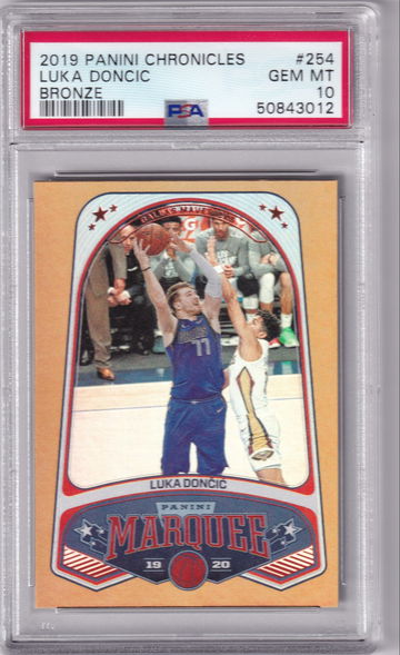 2019 Panini Chronicles Luka Doncic Marquee Bronze #254 PSA 10