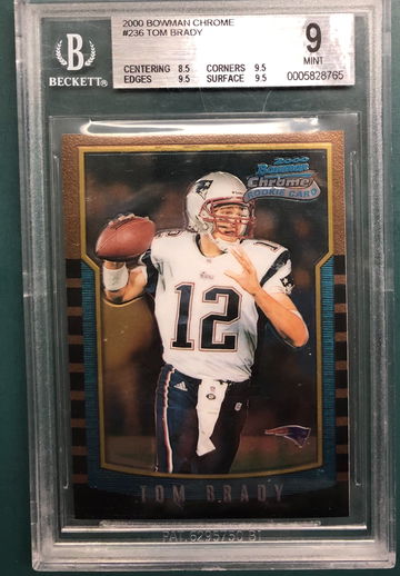 Tom Brady 2000 Bowman Chrome RC BGS 9 Insane subs