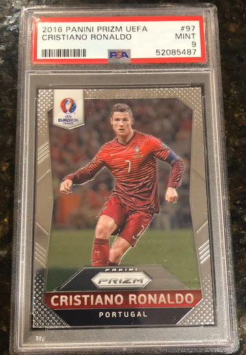 2016 Panini Prizm UEFA Cristiano Ronaldo PSA 9