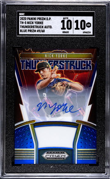 2020 Prizm #TH-5 Nick Yorke Thunderstruck /60 SGC 10