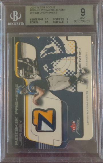 2001 Fleer Focus Rookie Premiere Jersey Drew Brees
