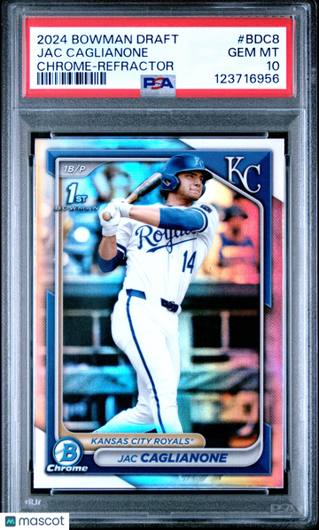 2024 Bowman Draft Jac Caglianone #BDC8 Chrome Refractor PSA 10