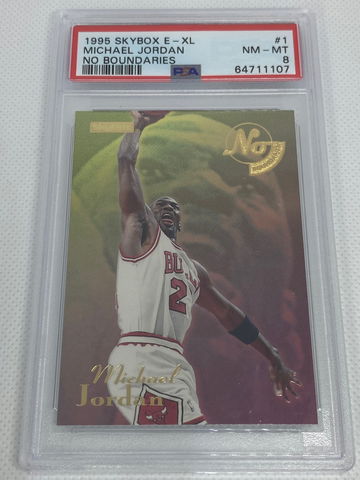 1995 Michael Jordan Skybox E-XL No Boundaries PSA 8