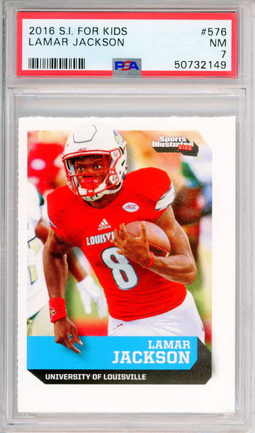 2016 SI For Kids Lamar Jackson PSA 7