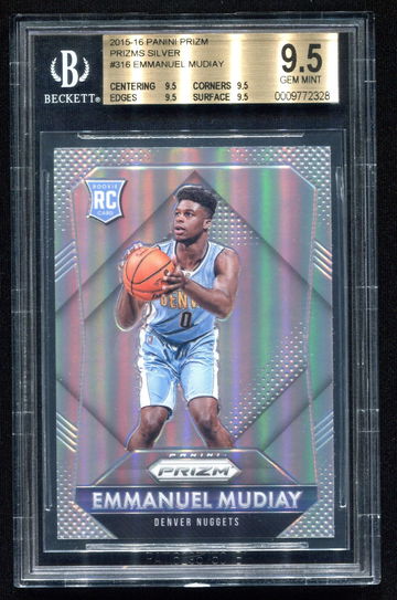 Emmanuel Mudiay Silver Prizm BGS 9.5 True Gem