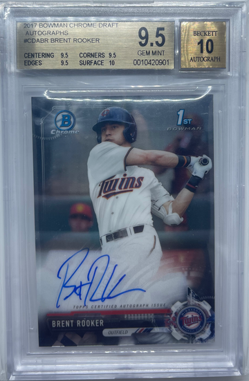 Brent Rooker 2017 Bowman Chrome Auto BGS 9.5