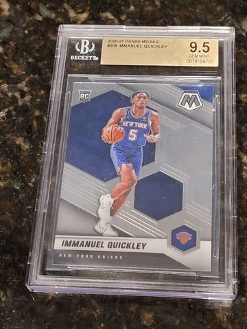 2020-21 Mosaic Immanuel Quickley #208 BGS 9.5