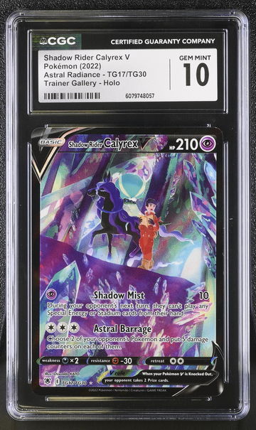 2022 Pokemon #TG17/TG30 Shadow Rider Calyrex V Trainer Gallery - Holo CGC 10