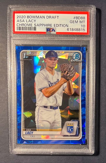 Asa Lacy 2020 Bowman Draft Chrome Sapphire PSA 10