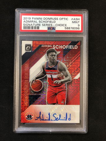 2019 Panini Donruss Optic - Admiral Schofield - Rookie Auto Red Prizm PSA 9