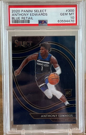 2020 Panini Select Anthony Edwards Courtside Rookie PSA 10