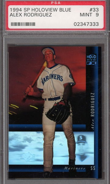 1994 SP Holoview Blue Alex Rodriguez RC # 33 PSA 9 Mint