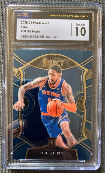 2020 Panini Select Obi Toppin RC CSG 10 Gem Mint