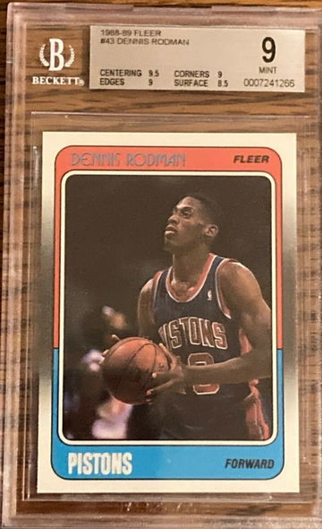 Dennis Rodman 1988 Fleer BGS 9
