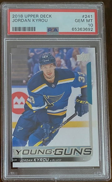 Jordan Kyrou - 2018-19 Upper Deck Young Guns Rookie #241 -  PSA 10