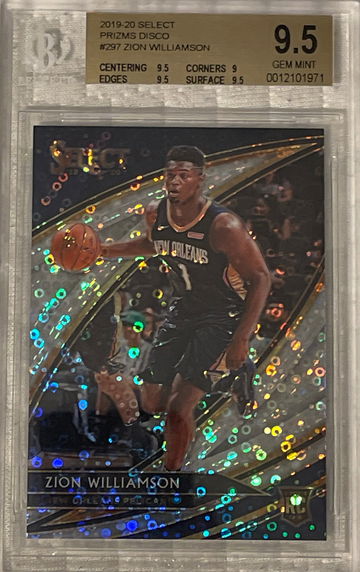 2019 Select Zion Williamson Courtside Disco Prizm BGS 9.5! 