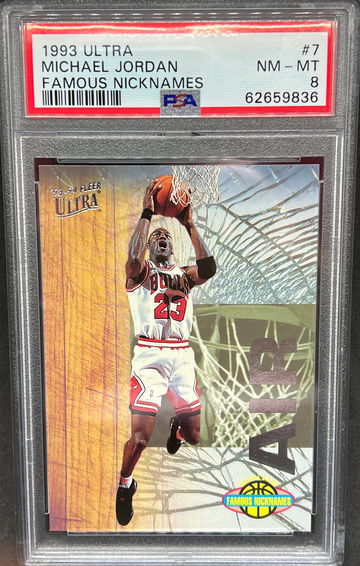 1993 Ultra Michael Jordan Famous Nicknames Air PSA 8