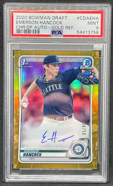 Emerson Hancock PSA 9 Gold Auto