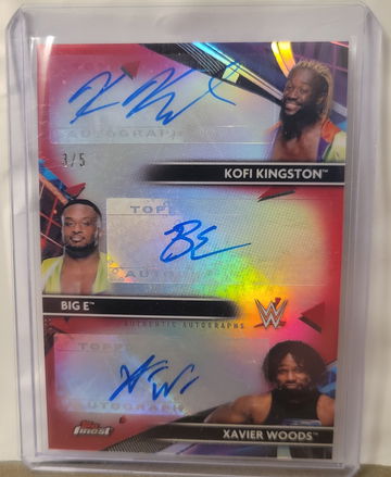 2021 Topps Finest WWE Red Refractor  /5 The New Day