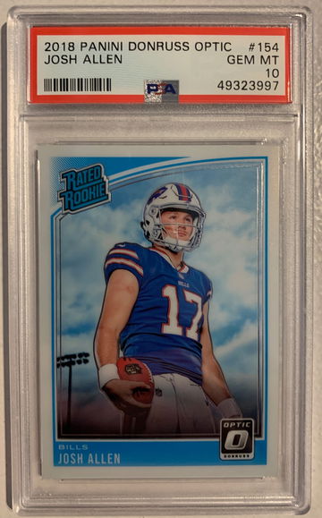 2018 Panini Donruss Optic #154 Josh Allen RC Rated Rookie PSA 10 Gem Mint