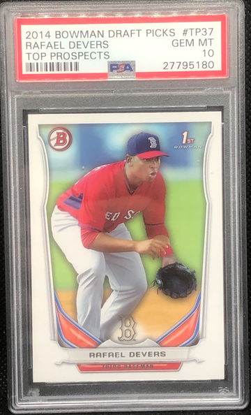 2014 Bowman Draft Picks Rafael Devers Top Prospects PSA 10
