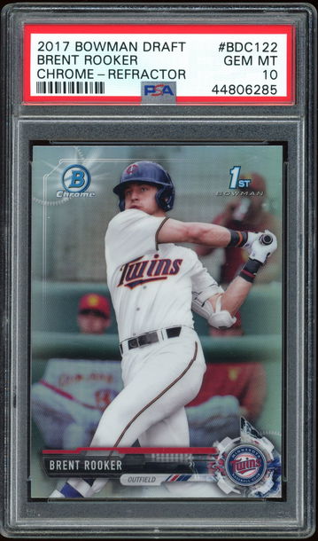 2017 Bowman Draft Brent Rooker Refractor PSA 10 GEM MT