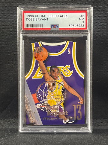 1996-97 Fleer Ultra KOBE BRYANT FRESH FACES Die-Cut PSA 7