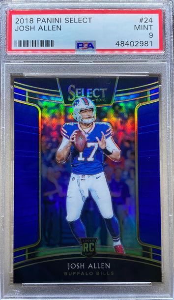Josh Allen - 2018 Panini Select Concourse Rookie Blue /175 - PSA 9