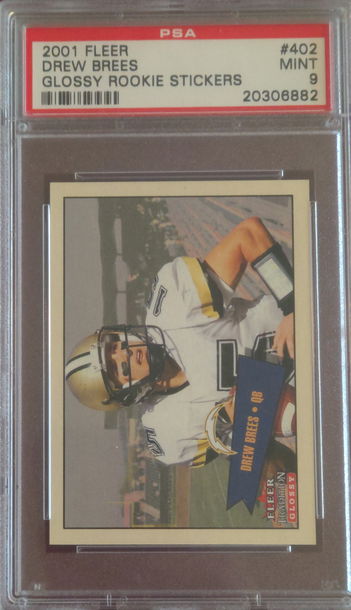 2001 Fleer Glossy Sticker Drew Brees #402