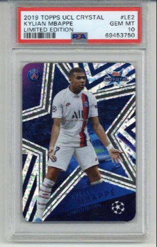2019 TOPPS UCL CRYSTAL LIMITED EDITION #LE2 KYLIAN MBAPPE PSG PSA 10 LOW POP