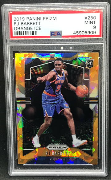 RJ Barrett 2019 Prizm Orange Ice PSA 9 Rookie