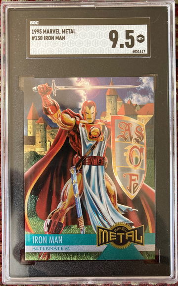 1995 Marvel Metal #130 Iron Man 9.5 MT+
