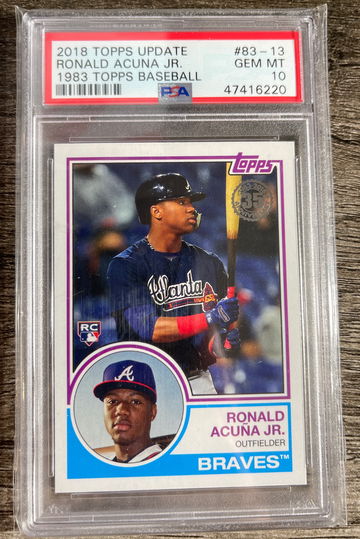 2018 Topps update Ronald Acuna jr 1983 Topps RC