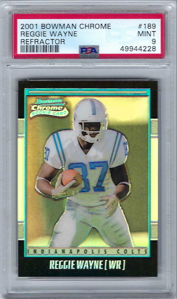 2001 Bowman Chrome Reftactoe Reggie Wayne RC *PSA 9* Indianapolis Colts