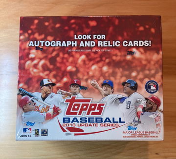 2013 Topps Update Baseball Sealed Retail Box