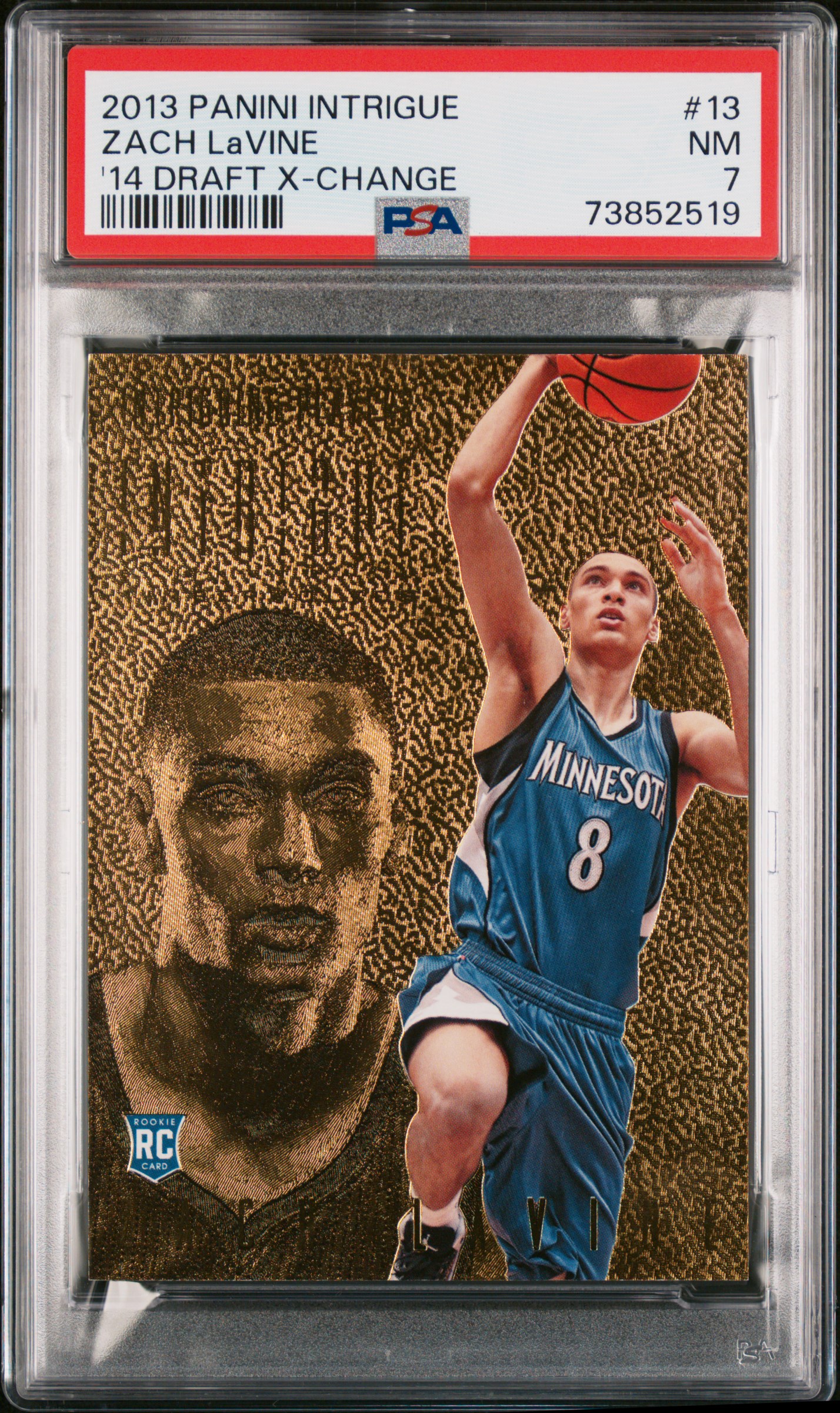 2013 Panini Intrigue '14 Draft X-Change Zach Lavine #13 CHANGE PSA 7