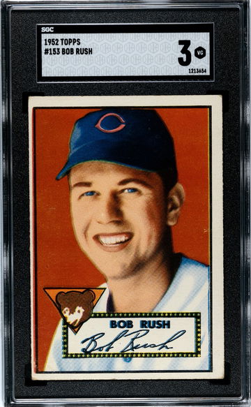 1952 Topps Bob Rush #153 Chicago Cubs SGC 3