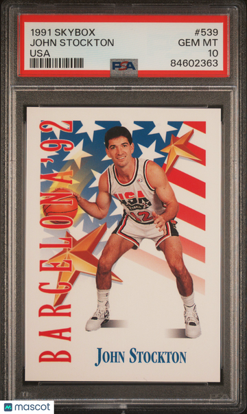 1991 Skybox John Stockton #539 PSA 10 -Dream Team USA - Jazz